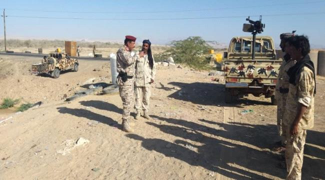 قيادة اللواء الثاني مشاة بحري بشبوة تتفقد النقاط الأمنية في مديرية رضوم