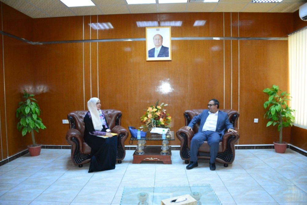 رئيس جامعة عدن يلتقي مدير منظمة أمديست لتعزيز التعاون المشترك بين الجامعة والمنظمة